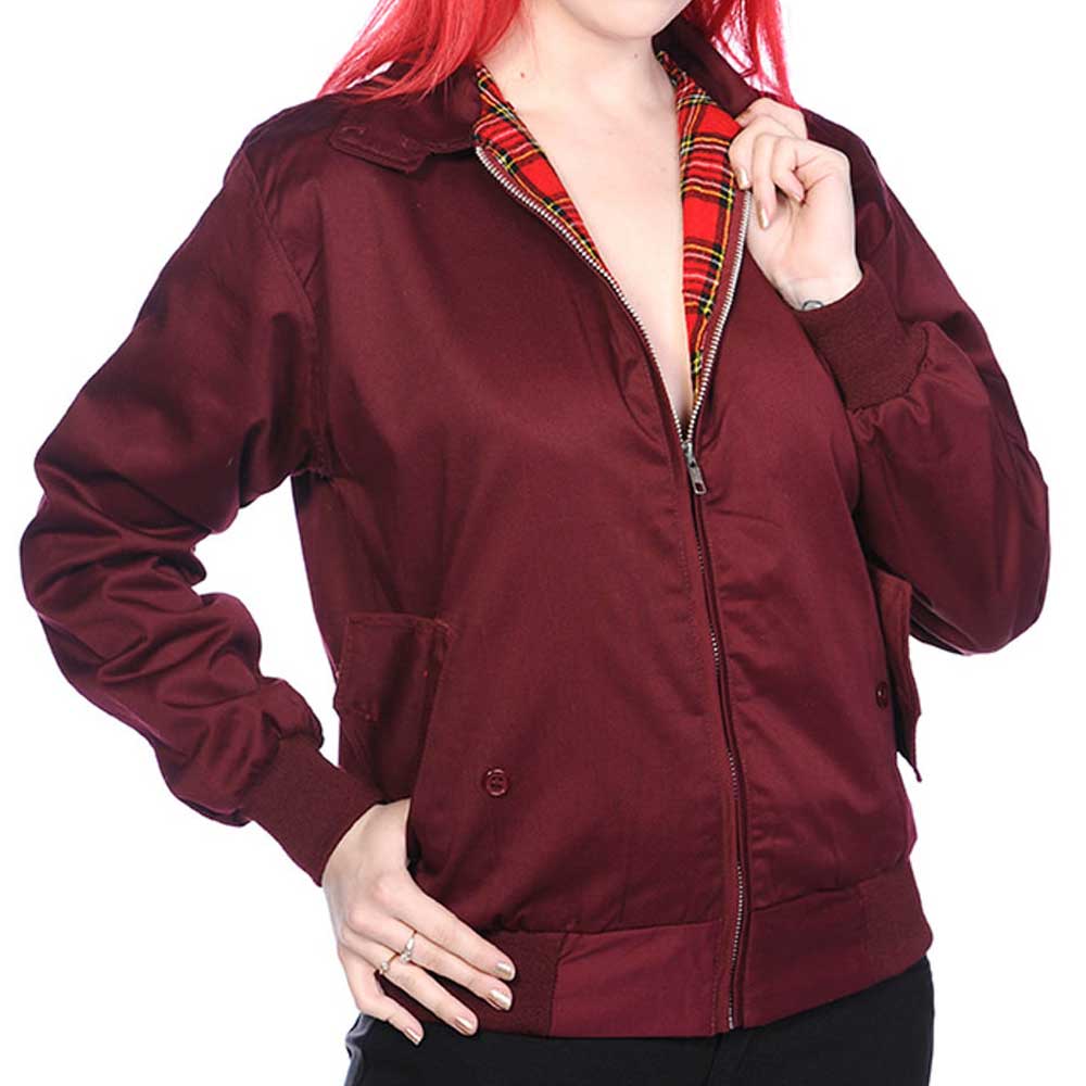 Banned - Harrington Veste - Bordeaux rouge